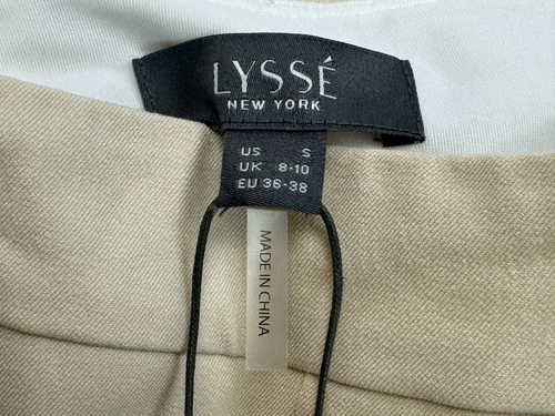 Lysse 2997 Crop Straight Leg Pants Women S NWT Tummy Control Stretch Beige RARE - Picture 3 of 14