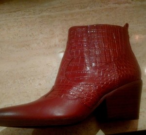 sam edelman red ankle boots