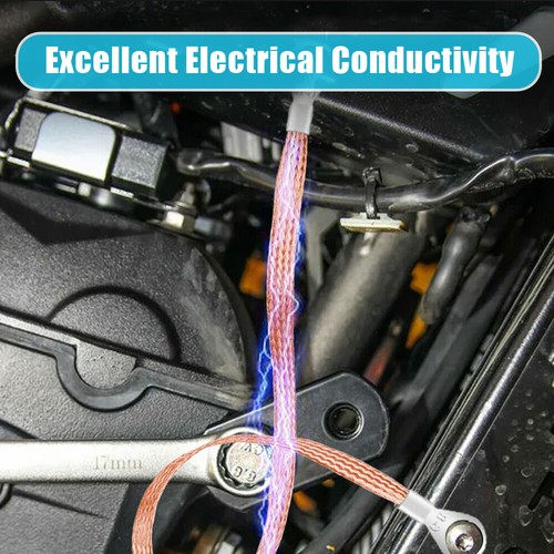 4 x Engine Ground Strap Copper Cable For Car Truck Firewall Engine Body Frame - Picture 4 of 12