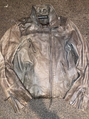 warehouse grey biker jacket