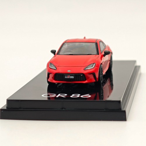 1:64 Hobby Japan Toyota GR86 RZ With Rear Spoiler Red HJ644048R Diecast Models - Picture 2 of 6