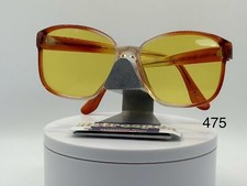 Vintage Oversize Sunglasses NOS Yellow Tinted Lens Model 10024 70s-80s Retro