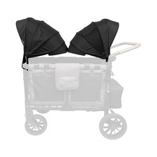 WONDERFOLD W4 Retractable Stroller Canopy Featuring a Peek-a-Boo Window, 2 Pack