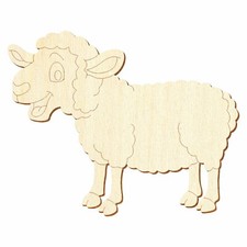 Holz Schaf V2 - Deko Basteln 5-50cm