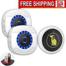 LIKEPAI Smart Bell 2.0 (2 Ringers Pack) - Wireless Electronic Dog Doorbell,White