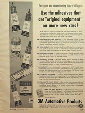 3M Automotive Products St Paul MN Adhesives Sealers Caulk Vintage Print Ad 1956
