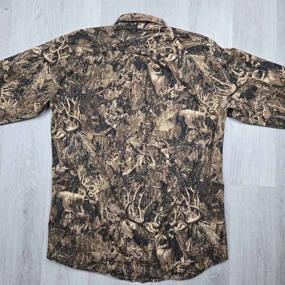 Redhead Shirt Large Tall Camo Bucks Whitetail Deer Long Sleeve - Image 3 of 4
