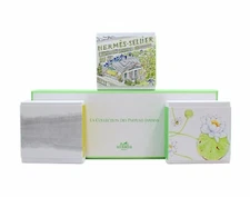 HERMES LA COLLECTION DES PARFUMS-JARDINS SET WITH PERFUMED SOAPS 3*100 G/3.5 OZ.