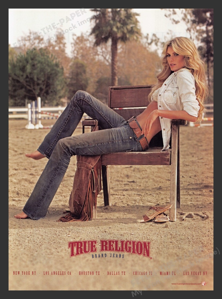 True Religion Jeans Cowgirl Chair Arena 2000s Print Advertisement
