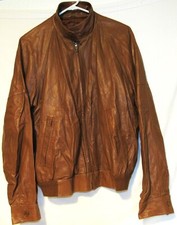 Genuine Pizzini Firenze Italian Lined Leather Jacket - Unisex Size: Large