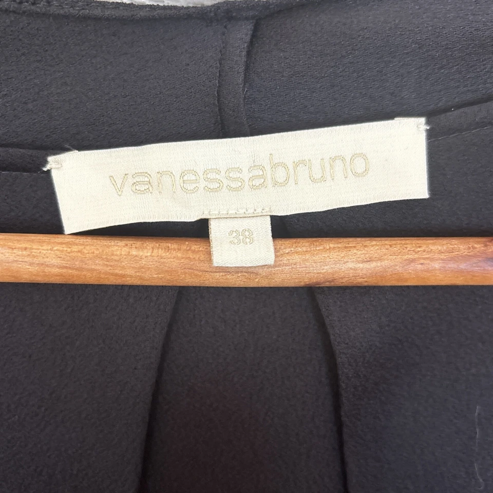 Vestido Vanessa Bruno Mujer 38 Negro Oficina Noche Formal Cóctel Drapeado Fluido Foto 2 de 4