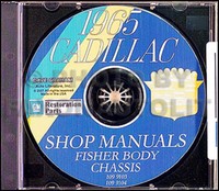 1965 Cadillac Shop Manuell Und Body Repair CD Deville Eldorado Fleetwood Calais