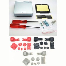 GBA SP Game Boy Advance SP Replacement Housing Shell Pearl Blue BUTTONS 