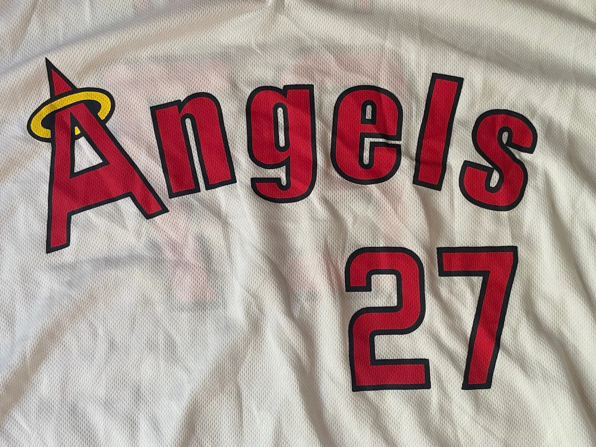 Los Angeles Angels Mike Trout White Promotional Jersey Shirt Size