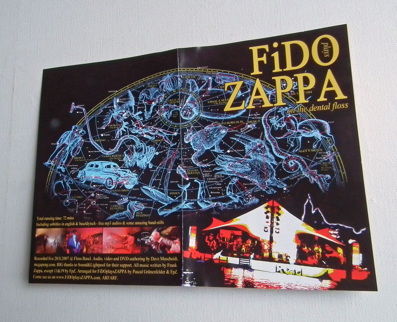 Fido plays Zappa on the dental floss DVD eBay