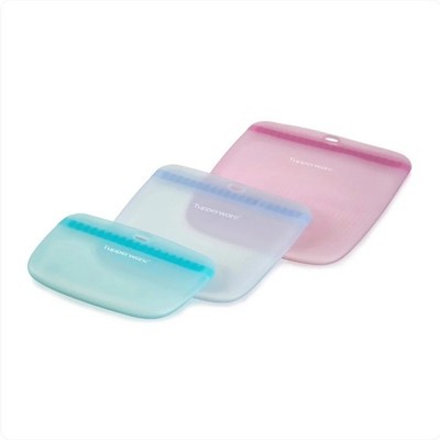 Tupperware ULTIMATE SILICONE SLIM BAG SET-Small, Medium and Large