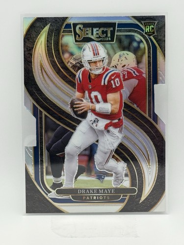 2024 Panini Select - Premier Level Drake Maye #113 Silver Prizm Die-Cut RC