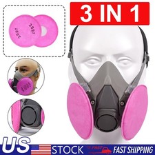 Half Face Gas Mask Cover Painting Spraying Respirator Facepiece For 6200 Red