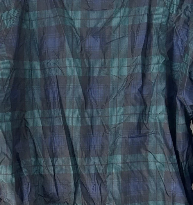 Винтажный 90-х Jerzees Tartan клетку молнии ветровка дождевик мужской L - Изображение 3 из 4