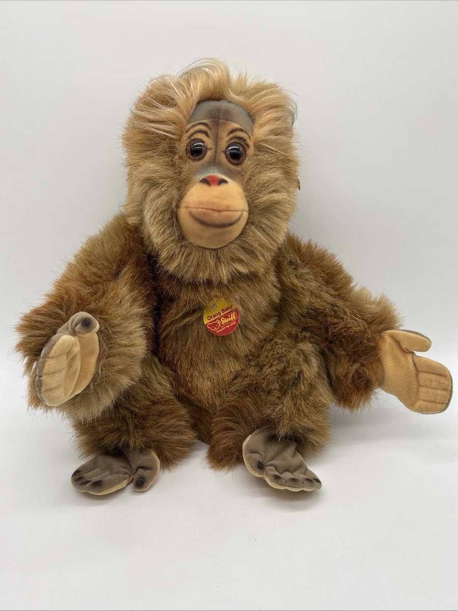 Steiff Singe Peluche Ancien - Cirque Blouse Labo - Plus De 50 Ans - Rare