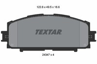 Textar Bremsbelagsatz, Scheibenbremse 2434701 FüR Daihatsu Toyota
