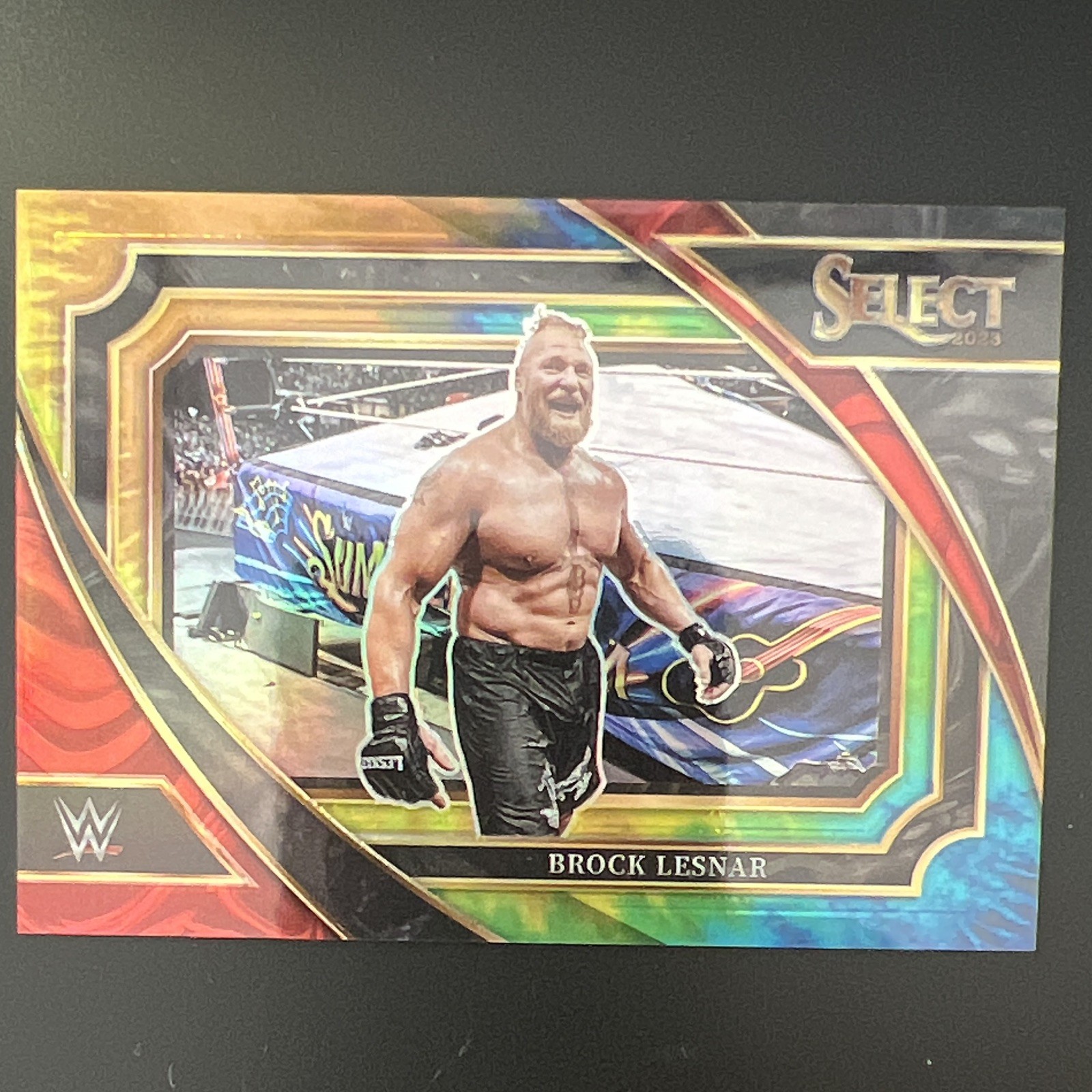 2023 Panini Select WWE Mezzanine Brock Lesnar #370 Tie-Dye Prizm /25