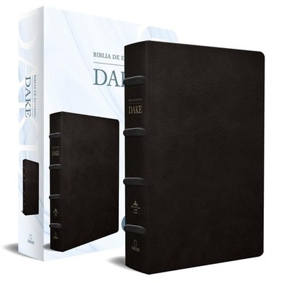Biblia de estudio Dake, RVR 1960 tamao grande, piel negra / Spanish RVR 1960 Dak