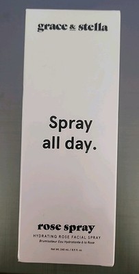 Grace & Stella Spray All Day Rose Hydrating Facial Spray 8.11oz / 240ml SEALED