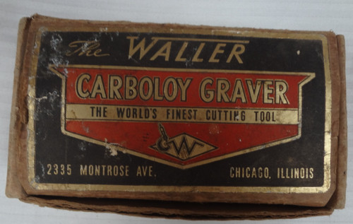 VINTAGE WALLER CARBOLOY GRAVER SET CUTTING TOOL FOR WATCH CLOCK REPAIR