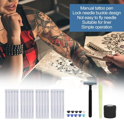 Professional Tattoo Kit Tattoo Practice Needle Pen Color Grommet Bandage Raz HOT