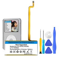 Upgrade 750mAh Battery 616-0232 Compatible with iPod 5th - 7th Generation Vid...