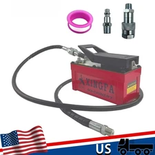 Haichy Air Hydraulic Pump 10,000 PSI, 1.7L Reservoir, NPT 3/8" Oil Outlet, Red