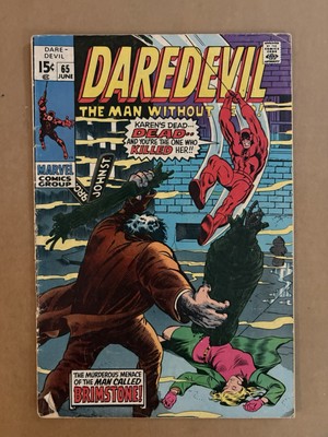 Daredevil #65 Jun 1970 Roy Thomas & Gene Colan Bronze Age Marvel GD/VG (3.0)
