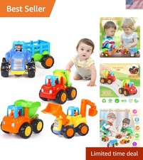 Imaginative Play 4-Pack Construction Cars - Educational Toddler Toys Ages 2-3