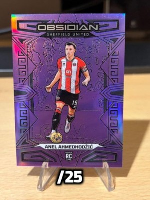Panini Obsidian 23-24 Anel Ahmedhodzic Purple Flood /25 RC Sheffield UTD C4859