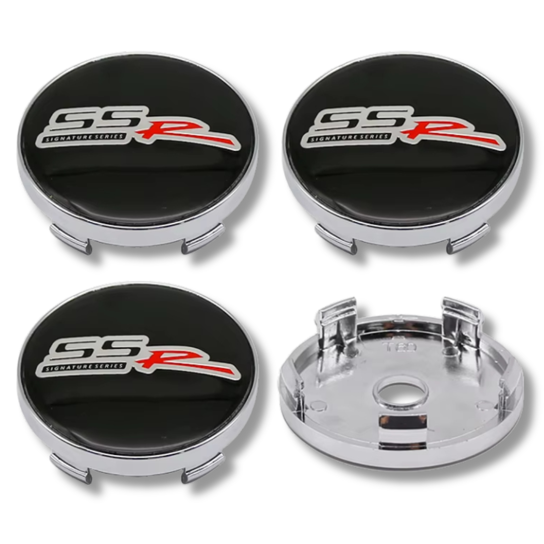 For Chevrolet Alloy Wheel Centre Cap Hub x4 60mm Black SSR Many