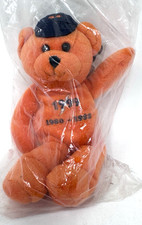 FAMOUS LEGENS NOLAN RYAN EXPRESS TO COOPERSTOWN 1999 ORANGE BEANIE BEAR - SEALED