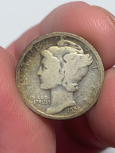 1925-P Silver Mercury Dime, Colorful Rainbow Album Toning - Picture 10 of 18