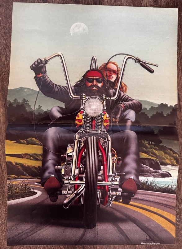 “Day Moon” Vintage Easyriders David Mann ‘87 Magazine Centerfold correct version