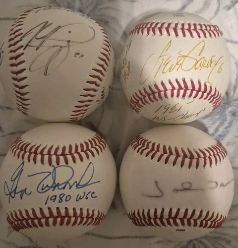 AUTOGRAPHED BASEBALL SUPERTARS/HOF LOT PIAZZA,GARVEY,DAMON,VUCKOVICH ⚾️⚾️⚾️⚾️