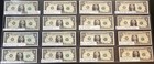 Lot of (16) Trinary $1 Notes - Some with Misaligned Serial #, Seals, and Borders — photo 1
