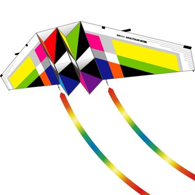 Doinfly Triangular-Shaped Kite - Easy to 2.5m, blue, green ,yellow，colorful