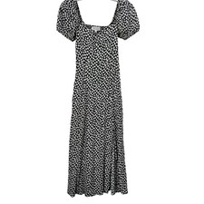 & Other Stories Los Angeles Atelier Floral Midi Dress puff Sleeve Size 0