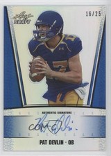 2011 Leaf Metal Draft Prismatic Blue 16/25 Pat Devlin #RC-PD1 Auto 0l2