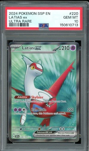 PSA 10 GEM MINT - Latias ex #220 Scarlet & Violet Surging Sparks Ultra Rare