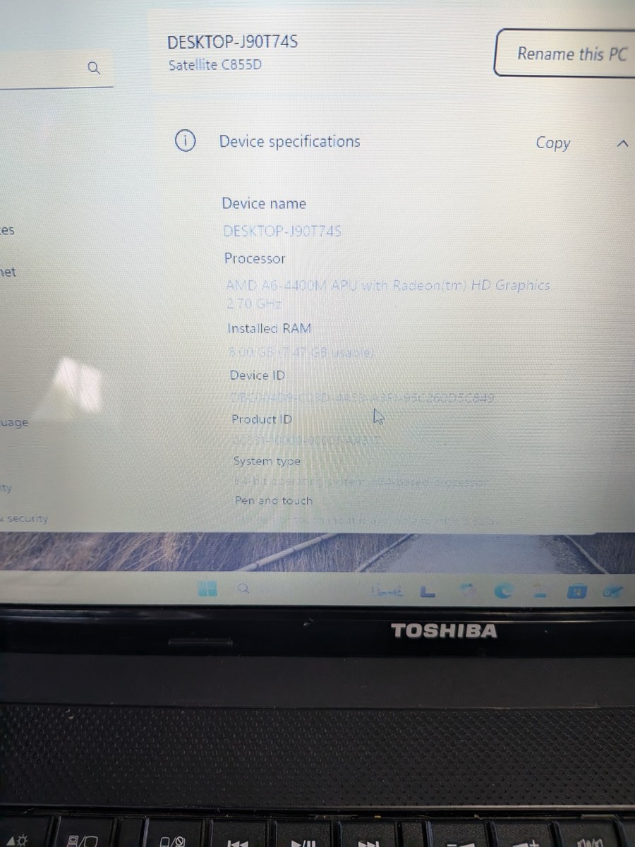 TOSHIBA LAPTOP WINDOWS 11 64 BIT MS OFFICE | eBay