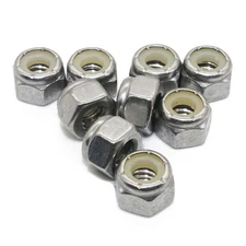 50 Pack 1/4-20 Nylon Insert Hex Lock Nuts Stainless Steel A2-70/304/18-8 Plain