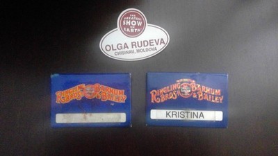 3 Nametags Vendor & Performer Ringling Brothers Barnum & Bailey Circus Badges