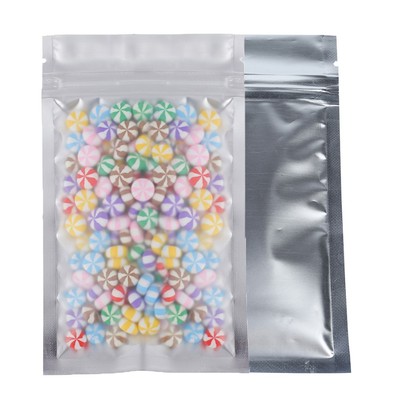 100x Lebensmittelbeutel Druckverschluss Gripseal Flachbeutel klar silber 8,5x13 cm BPA frei Packung