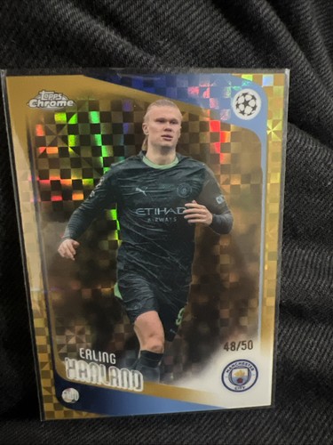 2026 Topps Chrome Erling Haaland Gold Checkerboard 50